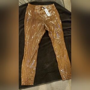 WILD BROWN IVY PARK LATEX PANTS